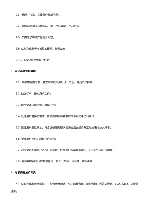 电子商务部门管理标准规章核心制度最新版超实用.docx