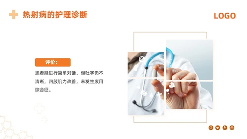 橙色简约热射病急救及护理措施PPT模板宣传PPT动态PPT