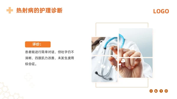 橙色简约热射病急救及护理措施PPT模板宣传PPT动态PPT