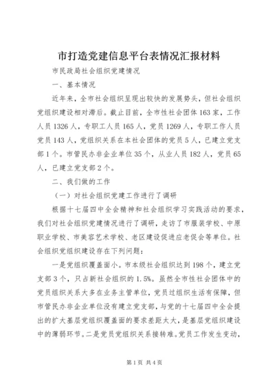 市打造党建信息平台表情况汇报材料.docx