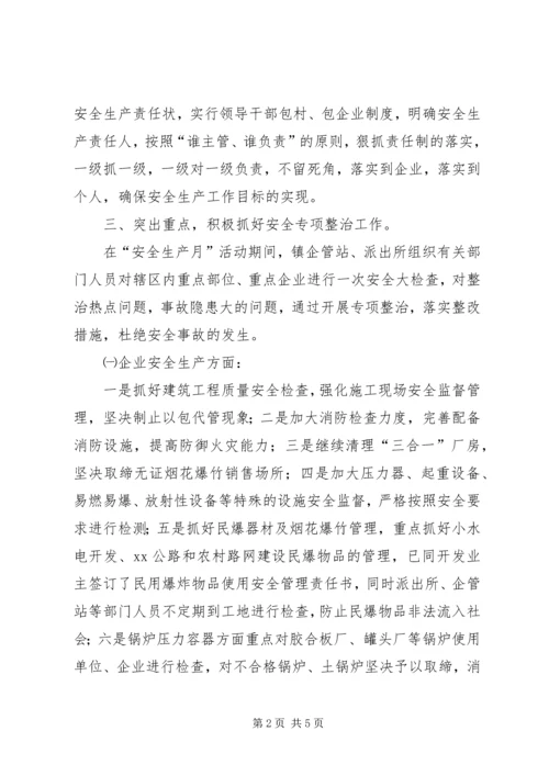乡镇年度安全生产半年工作小结.docx