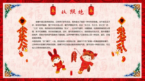 春节习俗传统文化PPT模板
