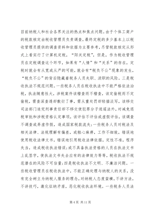 国税系统行政执法调研报告.docx