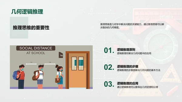 探索与应用几何学PPT模板