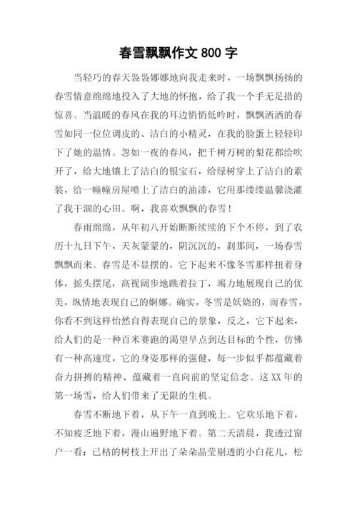 春雪飘飘作文800字.docx