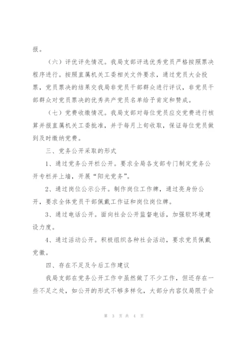 旅游局党支部党务公开经验总结.docx