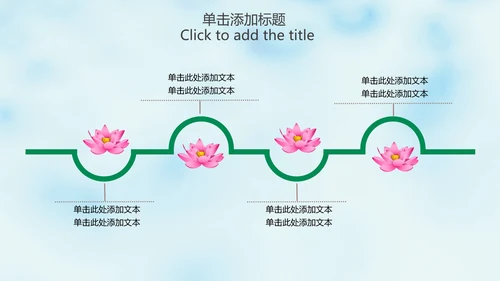 清新淡雅中国风荷花动态PPT模版