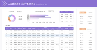 工资计算表（社保个税计算）