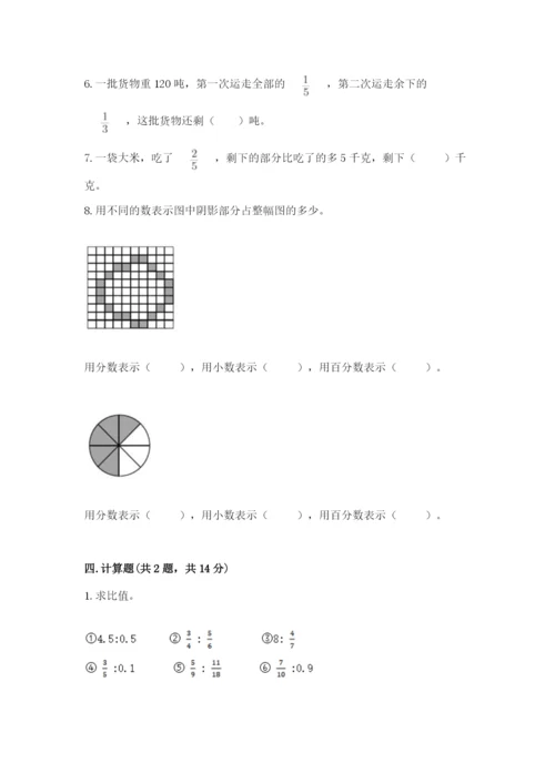 人教版六年级上册数学期末测试卷精品（名校卷）.docx