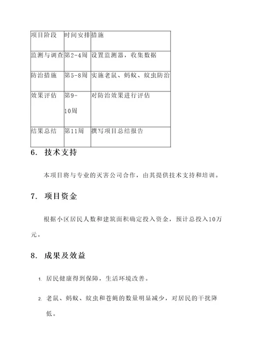 均安灭四害服务方案