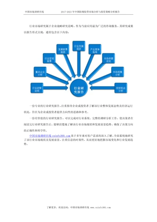 2018年中国防腐胶带投资策略分析报告目录.docx