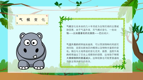 野生动物保护公益活动PPT模板