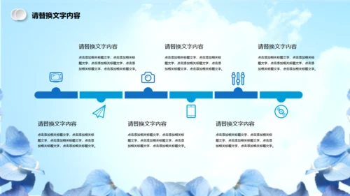 蓝色简约美容医疗整形通用PPT模板