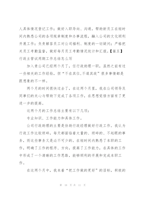 行政主管试用期工作总结怎么写.docx