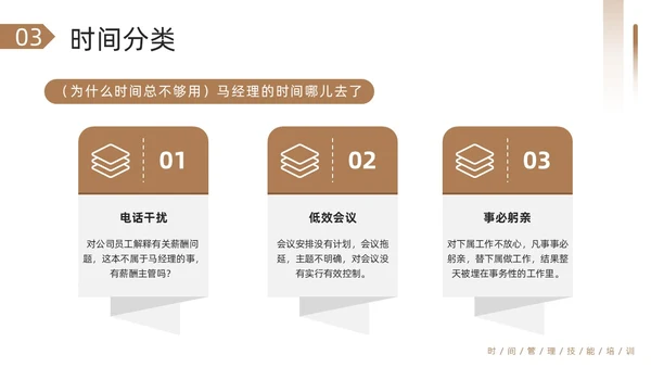 棕色简约把时间管理变成一种习惯PPT模板宣传PPT动态PP自我管理