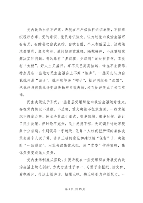 关于在组织生活方面存在的问题及整改措施-组织生活整改措施.docx