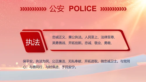 红色大气公安晚会策划方案动态PPT模板
