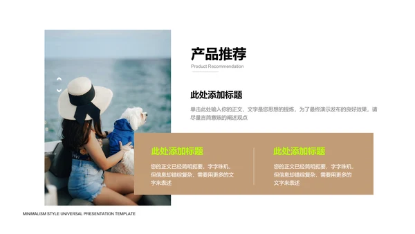 蓝棕色欧美风品牌介绍PPT演示模板