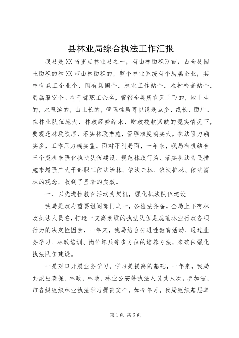 县林业局综合执法工作汇报 (3).docx