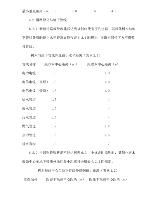 城市道路绿化重点规划与设计基础规范重点标准.docx