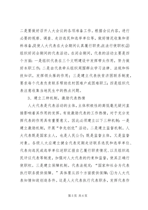 充分发挥人大代表作用的几点认识.docx