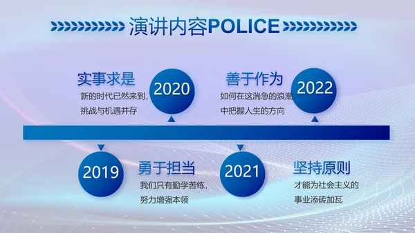 蓝色大气公安部治安管理局动态PPT