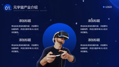 VR眼镜，元宇宙发展研究报告PPT模板