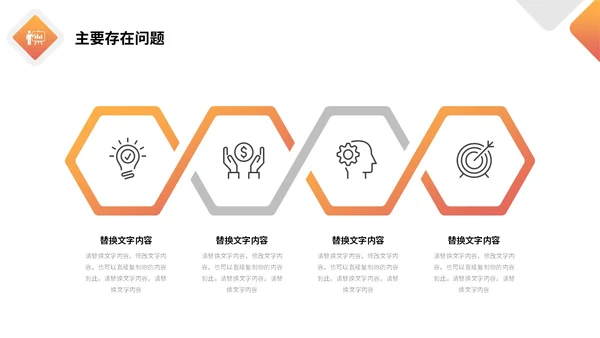 橙色极简形状色块工作汇报总结计划PPT