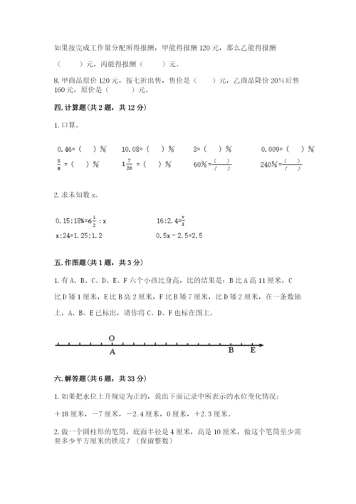 冀教版六年级下册期末真题卷精品【夺分金卷】.docx