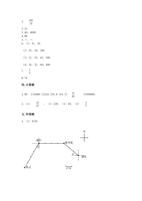 人教版六年级上册数学期中测试卷【黄金题型】.docx