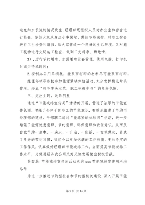 企业单位节能减排宣传周活动总结.docx