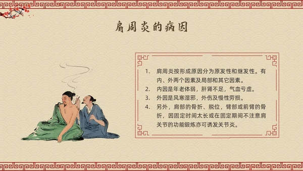 棕色古风肩周炎的中医护理PPT模板宣传PPT动态PPT