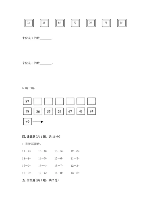 人教版一年级下册数学期末测试卷（夺分金卷）.docx