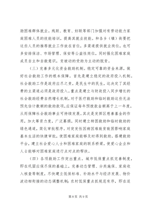 困难群体救助工作调研.docx