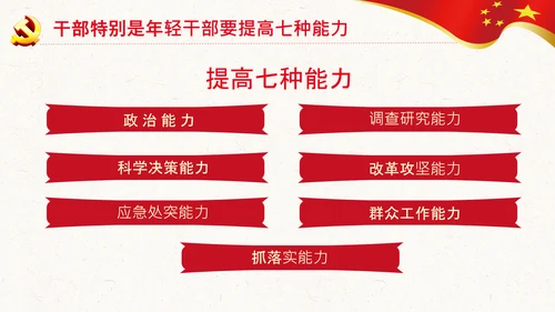 中青年干部培训班重要讲话七种能力PPT