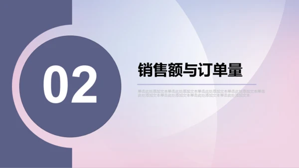 紫色渐变风月度销售总结报告PPT模板