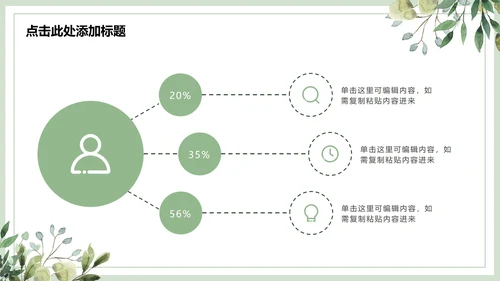 简约清新白底植物教育模板PPT模板
