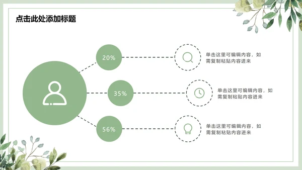 简约清新白底植物教育模板PPT模板