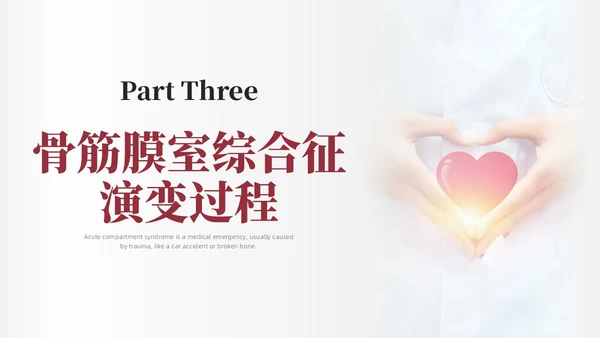 红色简约商务骨筋膜室综合征的护理培训PPT课件护理查房