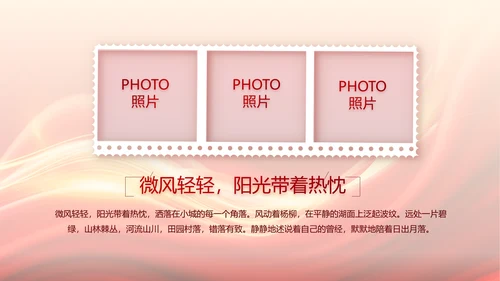 红色大气党支部党员大会工作总结PPT