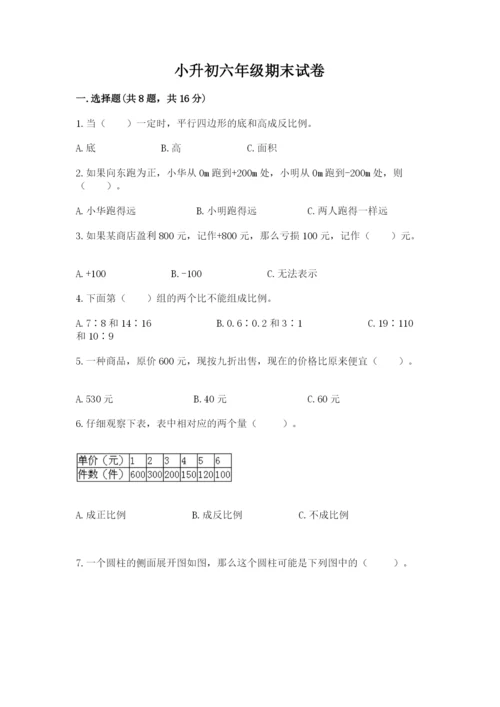 小升初六年级期末试卷（全国通用）.docx