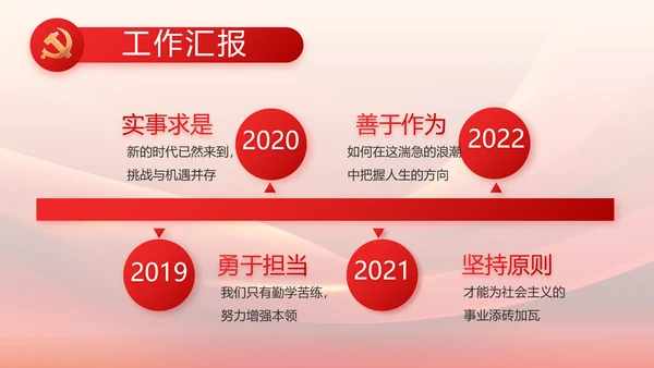 大气红色党建党支部工作汇报PPT党课