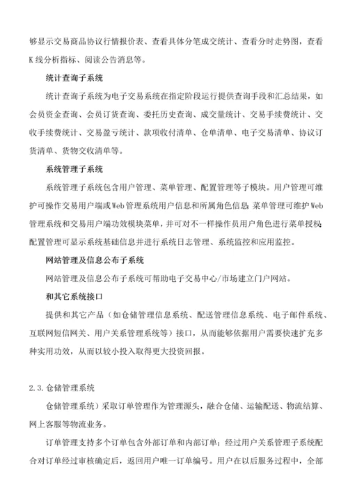 大宗商品交易平台解决专业方案.docx