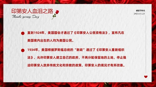 红色玫瑰温馨爱在感恩节感恩节介绍PPT