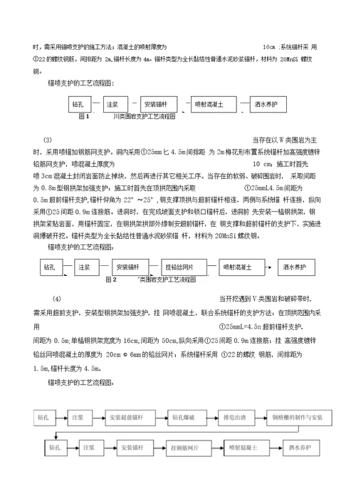 引水隧洞洞内支护施工方案