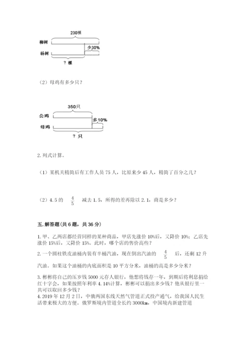 苏教版六年级下册数学期中测试卷【研优卷】.docx