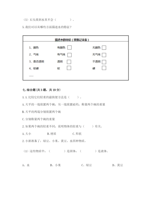 教科版小学科学一年级下册期末测试卷（考点精练）.docx