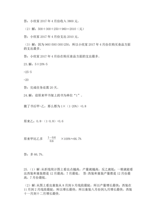 六年级小升初数学应用题50道附参考答案（能力提升）.docx