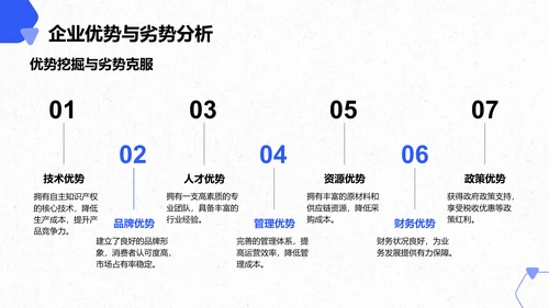 蓝色商务风企业战略规划与发展方向PPT模板