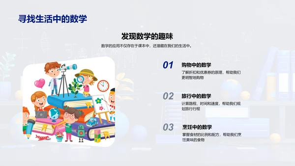 数学在生活中的应用PPT模板